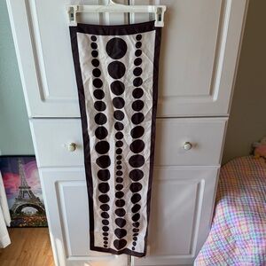 Vintage Brown and White Polka Dot Scarf
